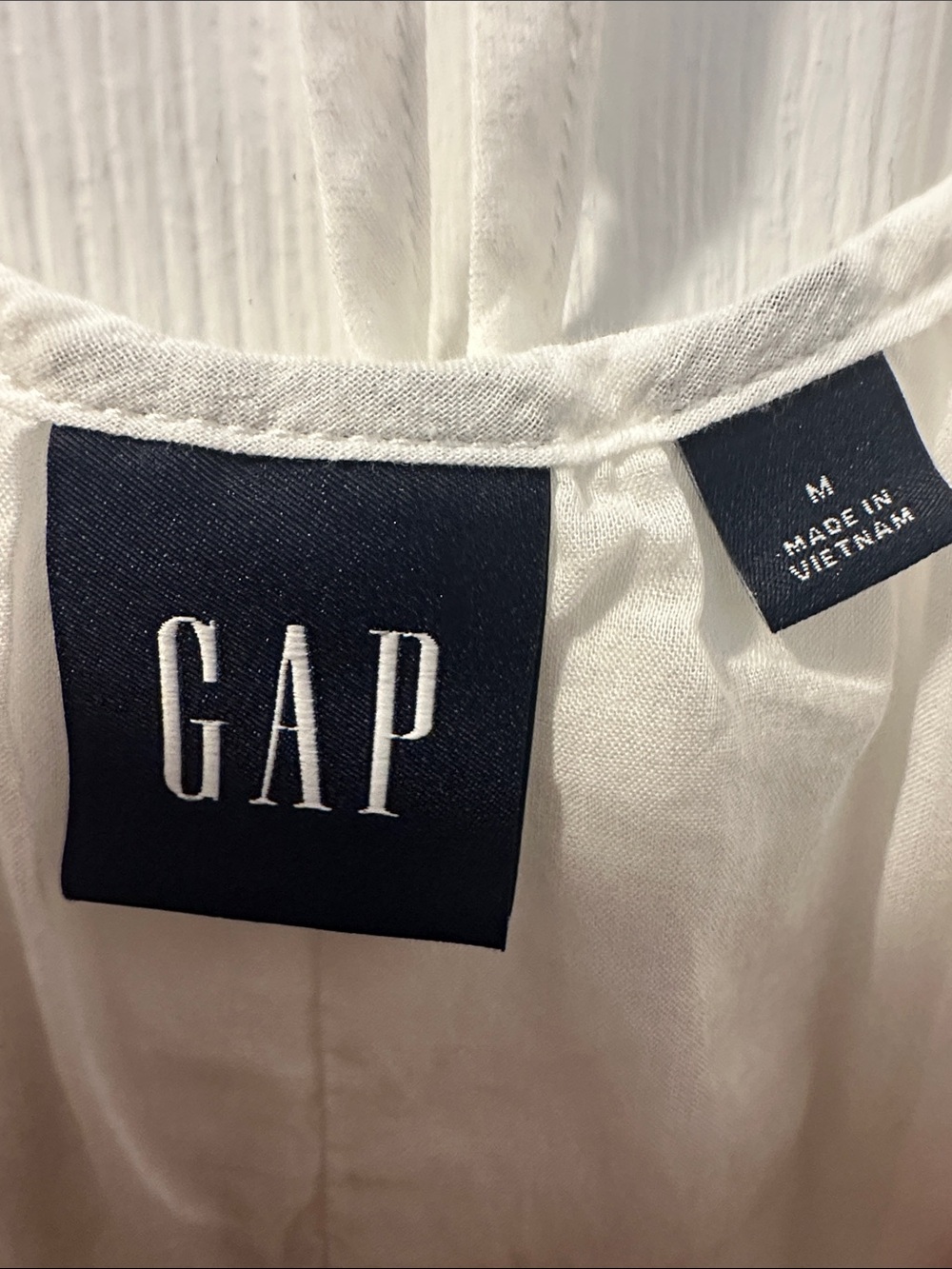 GAP Lightweight White Cotton Spaghetti-Strap Maxi Dress Sz M Feminine Flattering - Picture 6 of 13